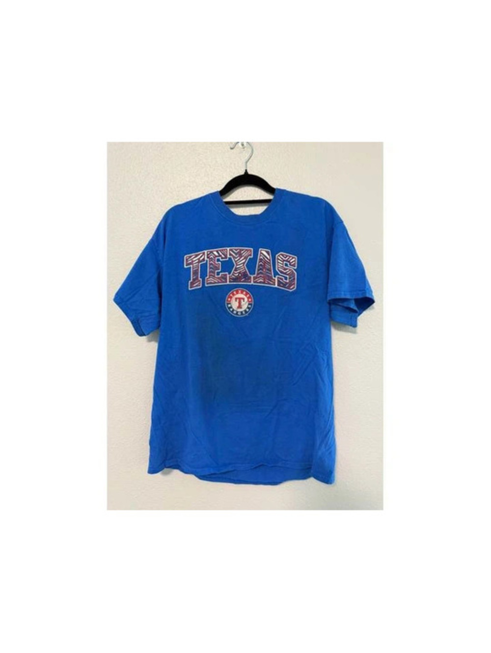 #6210 Texas Rangers Blue MLB Graphic T-Shirt Large